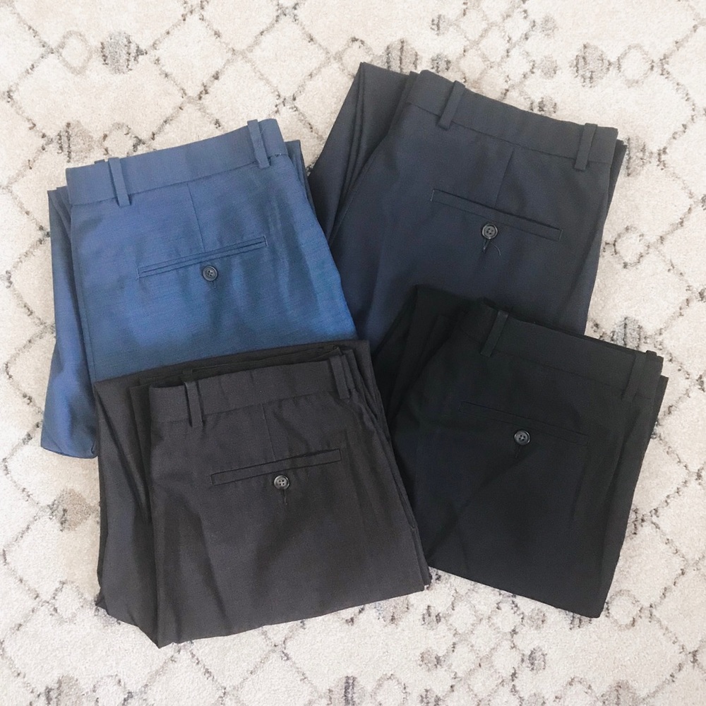 Perry Ellis Men’s Trouser Bundle 4 Pairs 32x32